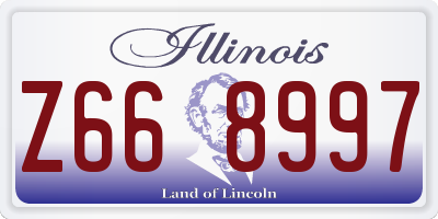IL license plate Z668997