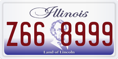 IL license plate Z668999