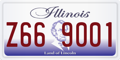 IL license plate Z669001