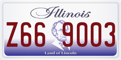 IL license plate Z669003