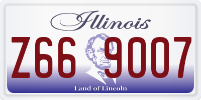IL license plate Z669007