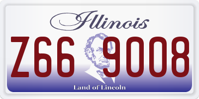 IL license plate Z669008