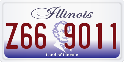 IL license plate Z669011