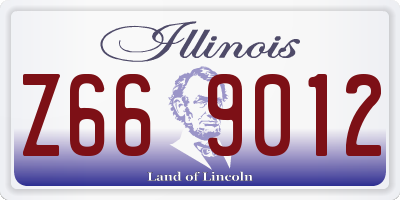 IL license plate Z669012