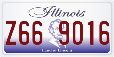 IL license plate Z669016