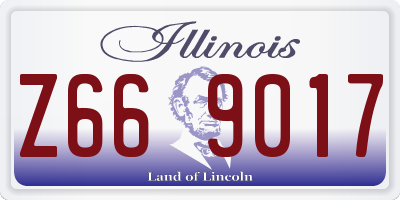 IL license plate Z669017