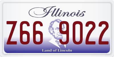 IL license plate Z669022