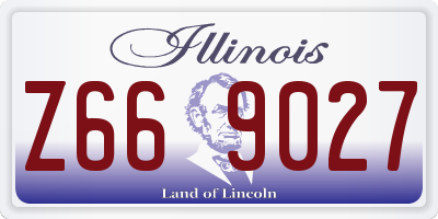 IL license plate Z669027