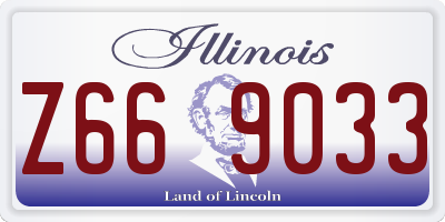 IL license plate Z669033
