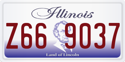 IL license plate Z669037