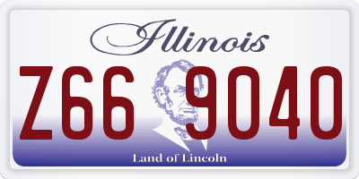 IL license plate Z669040