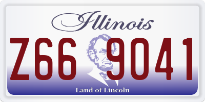 IL license plate Z669041