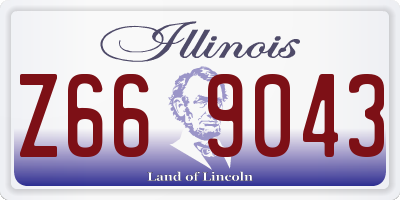 IL license plate Z669043