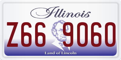 IL license plate Z669060