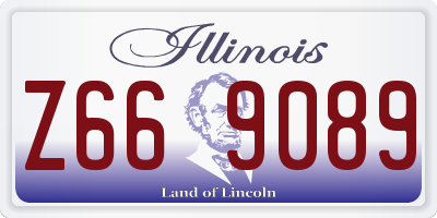 IL license plate Z669089
