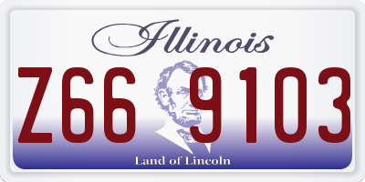 IL license plate Z669103