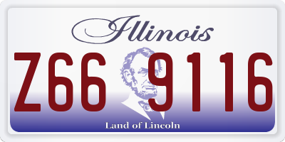 IL license plate Z669116