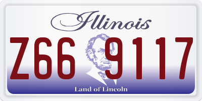 IL license plate Z669117