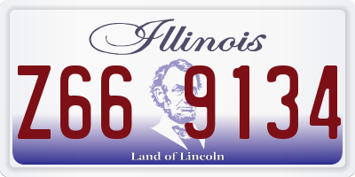 IL license plate Z669134