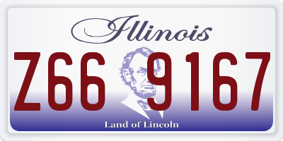 IL license plate Z669167
