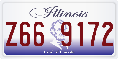 IL license plate Z669172