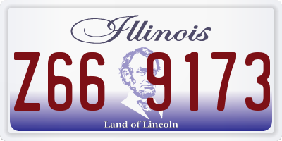 IL license plate Z669173