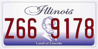 IL license plate Z669178