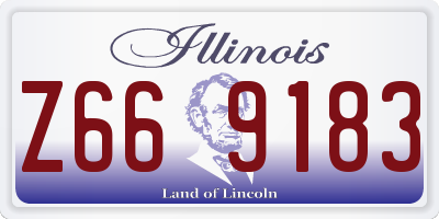 IL license plate Z669183