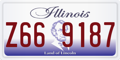IL license plate Z669187