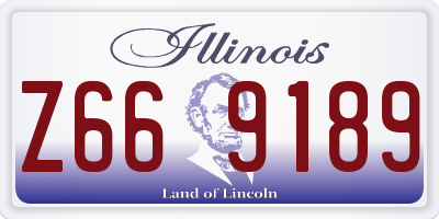 IL license plate Z669189