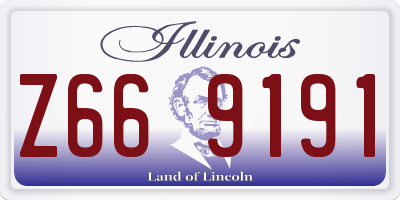 IL license plate Z669191
