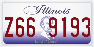 IL license plate Z669193