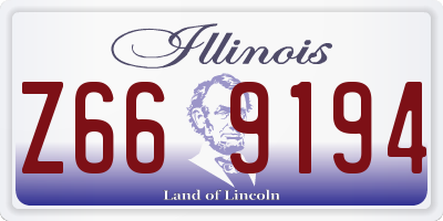 IL license plate Z669194