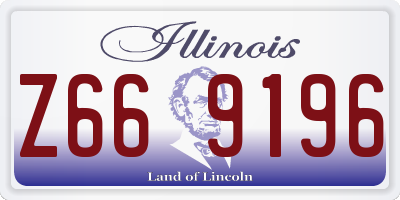 IL license plate Z669196