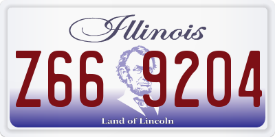 IL license plate Z669204
