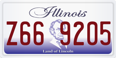 IL license plate Z669205