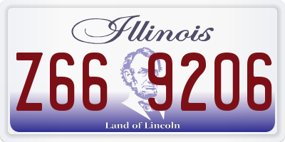 IL license plate Z669206