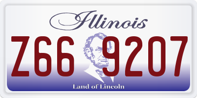 IL license plate Z669207