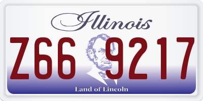 IL license plate Z669217