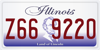 IL license plate Z669220