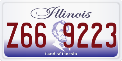 IL license plate Z669223