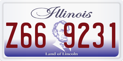 IL license plate Z669231