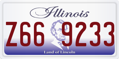 IL license plate Z669233