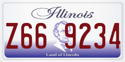 IL license plate Z669234