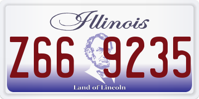 IL license plate Z669235