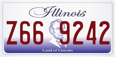 IL license plate Z669242
