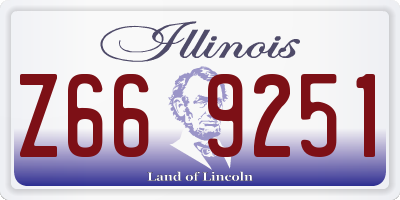 IL license plate Z669251