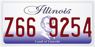 IL license plate Z669254