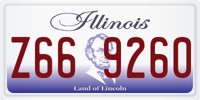 IL license plate Z669260