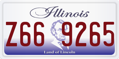 IL license plate Z669265
